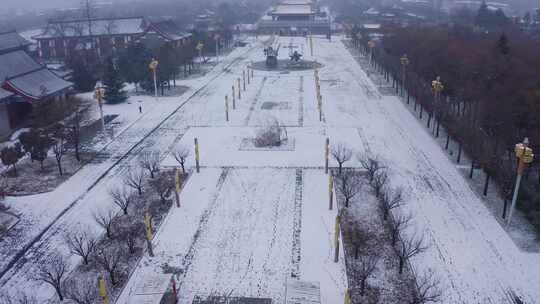 楼观台 雪景