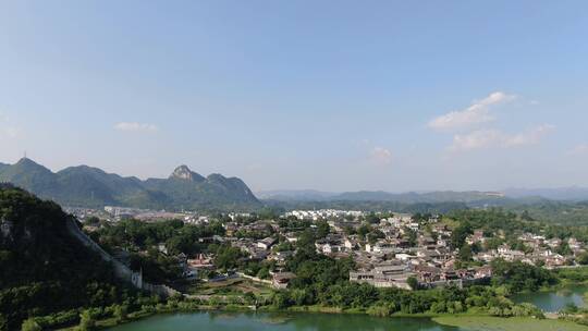 贵州青岩古镇5A景区全景航拍