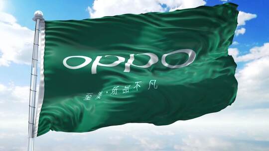 oppo旗帜标志logo带通道视频素材模板下载