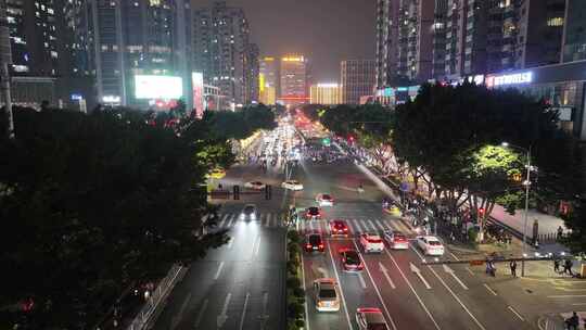 广州珠江新城夜景视频素材模板下载