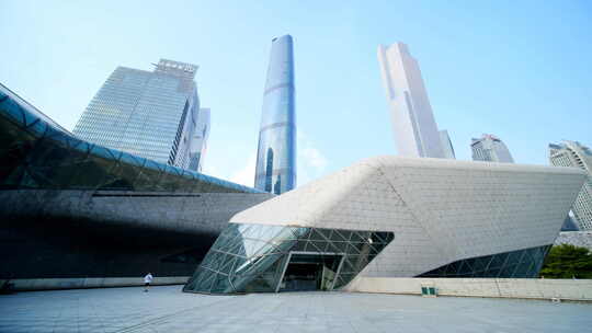 广州珠江新城大剧院现代化城市高楼大厦建筑
