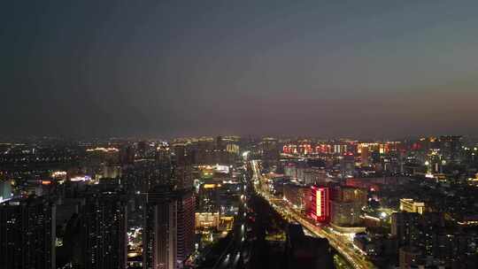 航拍福建泉州大景泉州夜景