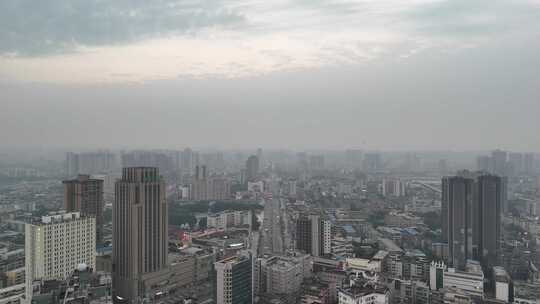 四川德阳大景德阳城市风光航拍