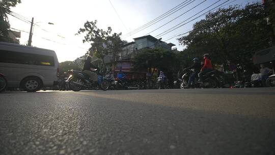 越南街道低角度拍摄