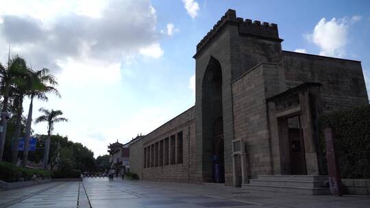 泉州清净寺建筑内部细节特写实拍伊斯兰教