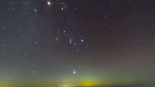 户外唯美夜晚星空银河延时