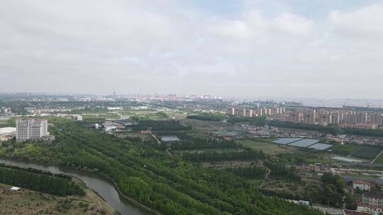 上海崇明区长兴岛崇明岛全景4K航拍