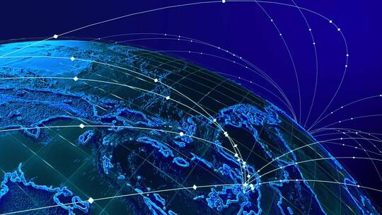 全球化和移动互联网数据传输概念