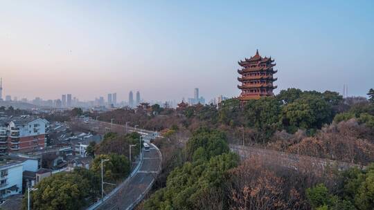 武汉黄鹤楼日转夜8K延时