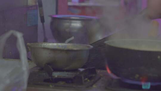 做饭 动作 夜市 烹饪 准备食物