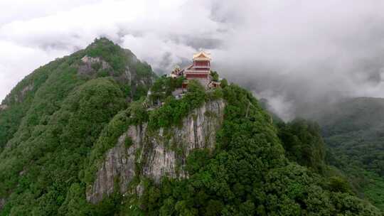 航拍南五台景区云海景观