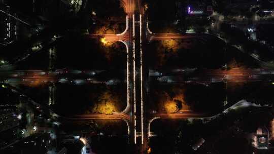 深圳福田区新洲路夜景航拍