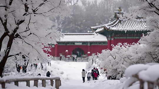 北京冬天雪景