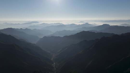 江南高山群山晨曦云海云雾浙江丽水松阳风光