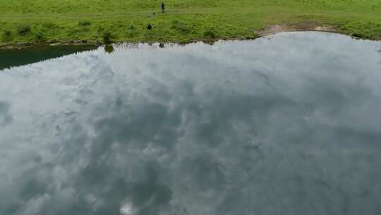 矿泉水沟夏季原始森林湖泊素材4k30p