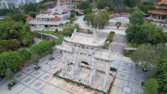 厦门航拍同安梅山寺建筑风光合集