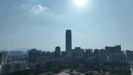 惠州市惠阳区航拍诚杰壹中心大厦地标写字楼视频素材模板下载