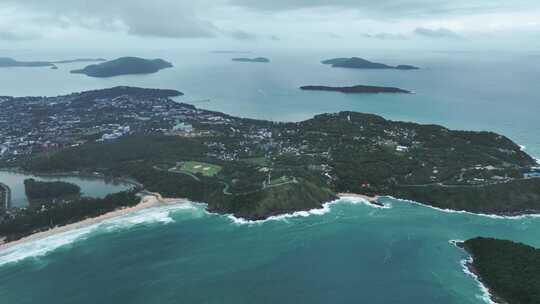 航拍泰国普吉岛本岛及周边海岛自然风光