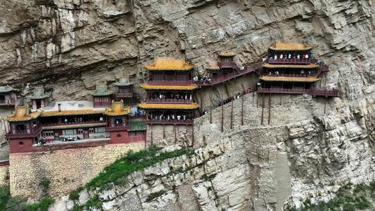 山西大同悬空寺航拍