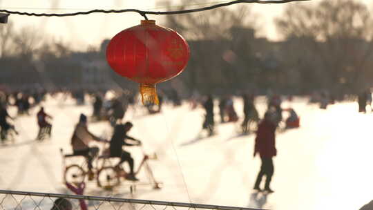 北京滑冰场唯美空镜