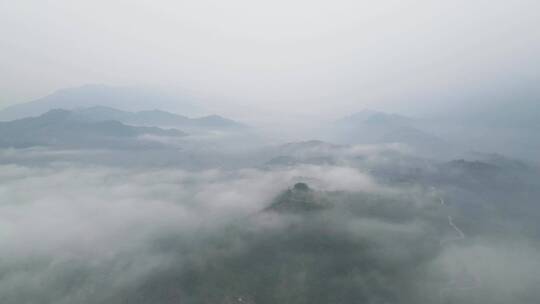 山城云海仙境自然美景延时航拍