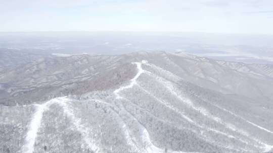 航拍黑龙江亚布力滑雪场冬季风光