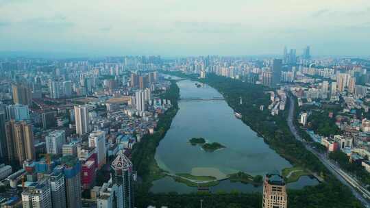 南宁 航拍 南湖公园 大景