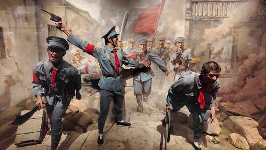 红军蜡像 红军雕像 红军雕塑