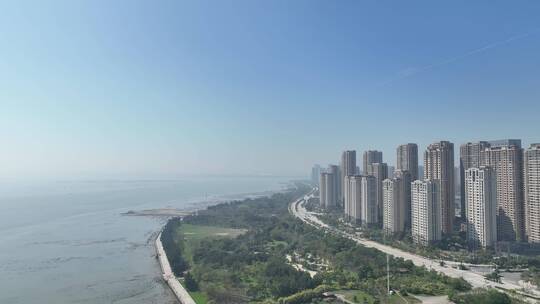 海边滨江小区住宅区航拍泉州东海生活区航拍视频素材模板下载