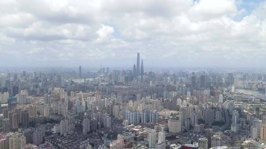 上海静安区全景航拍