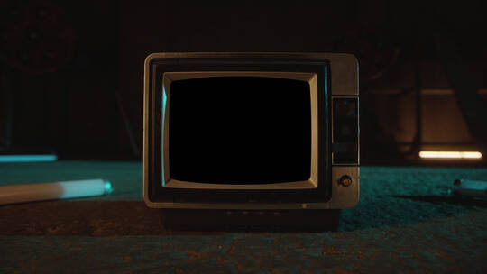 仓库环境中的老电视 (2)视频素材模板下载