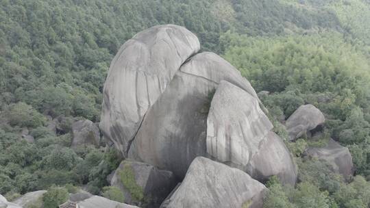 浙江衢州浮盖山景区航拍日景