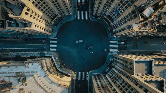 上海外滩福州路航拍