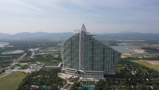 三亚海棠湾红树林度假酒店航拍DJI_0362视频素材模板下载