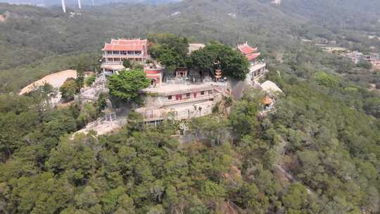 航拍福建泉州惠安一片瓦寺视频素材模板下载