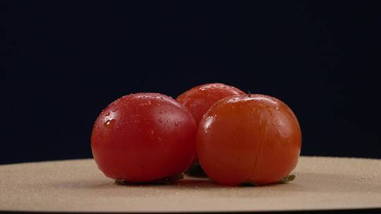 柿子树成熟火晶柿子红色挂满枝头镜头合集18