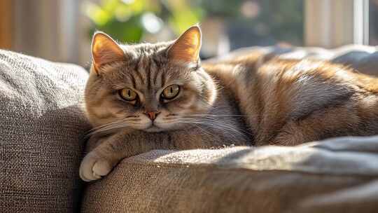 慵懒午后阳光下猫咪的惬意生活
