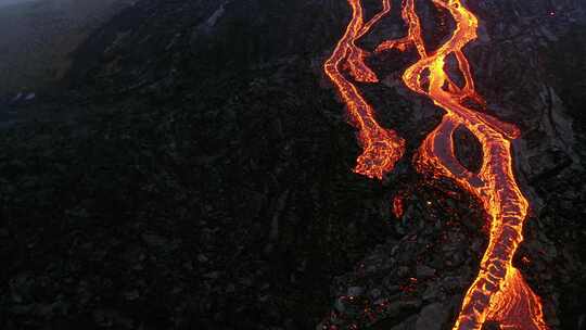 熔岩、玄武岩、火山、无人机