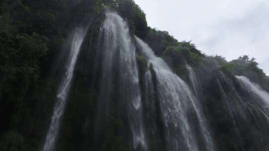 马玲河峡谷瀑布群航拍