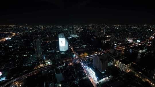 夜间大城市的交通延时