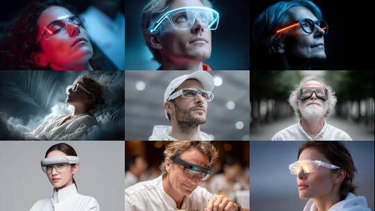 智能眼镜未来视界沉浸体验高清在线视频素材下载