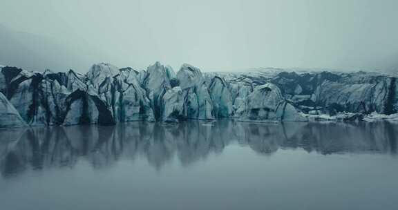 航拍大陆冰川