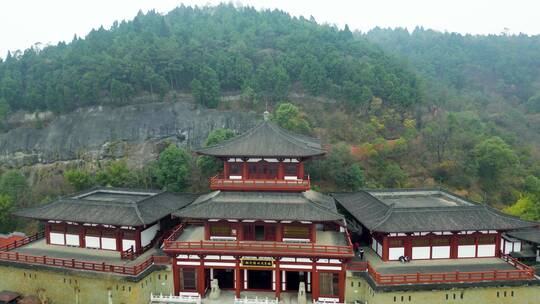 广元皇泽寺景区航拍风景