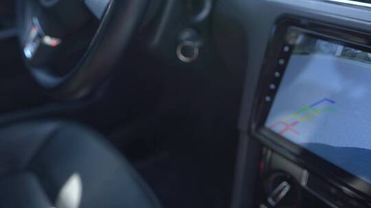 后视镜倒车影像交通安全驾驶视频素材模板下载