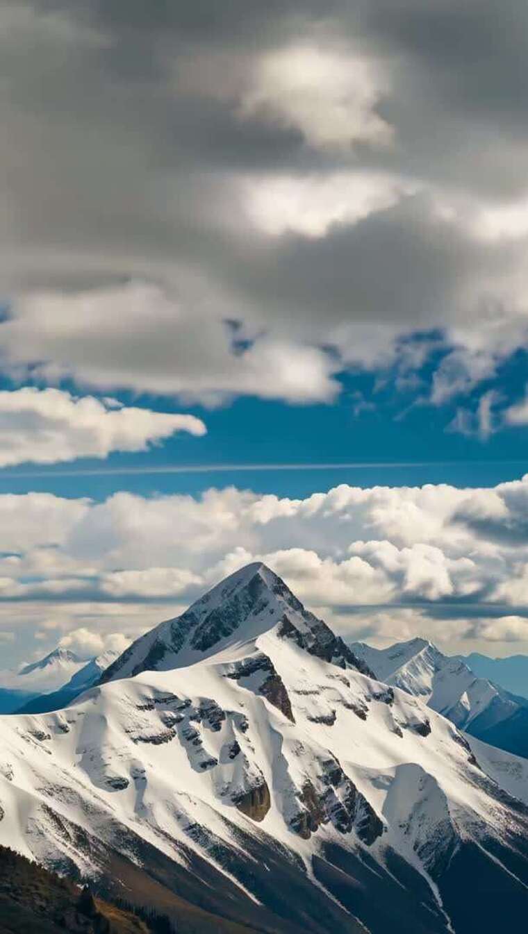 雪山自然风光全景