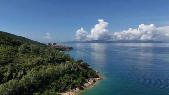 航拍沿海海岸风光