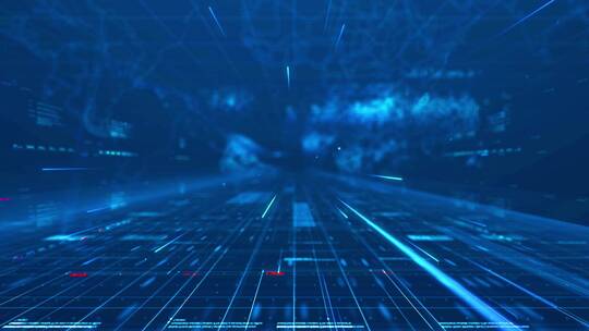 简洁大气粒子科技mp4背景视频