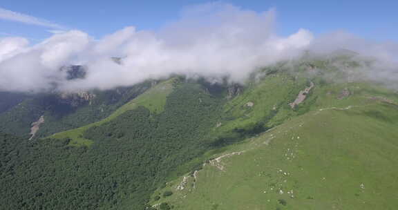 灵山航拍山峰大山