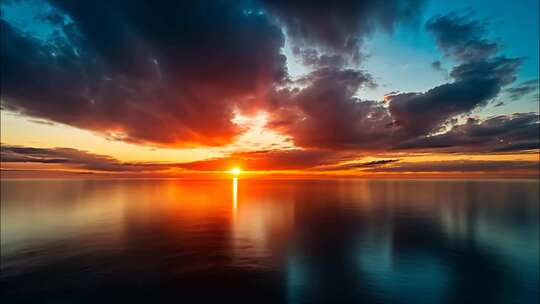 唯美城市日出东方云海自然朝霞夕阳晚霞风景