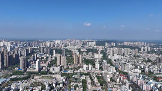 四川自贡城市大景航拍